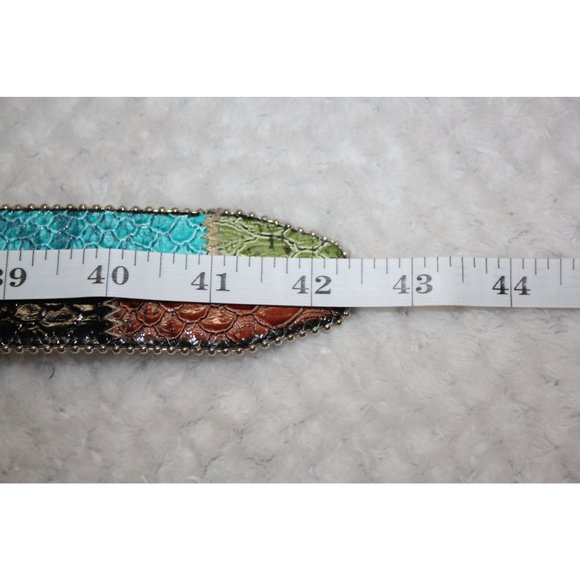Guess Belt  42 1/2 inches Multi-colored rhinestone belt - Picture 3 of 5